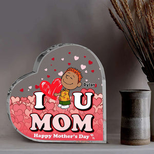 Mom Heart Plaque - Personalized Gifts For Mother 01XQLU130125HG-Homacus
