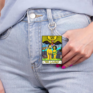 Personalized Gifts For Couple Keychain The Lovers 04NAQN060225HG-Homacus