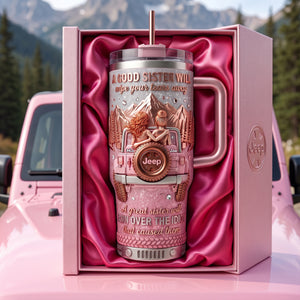 Badass Girly Off-road Friends 40oz Tumbler With Handle, Personalized Gifts For Off-road Sisters 03qhlu280726-Homacus