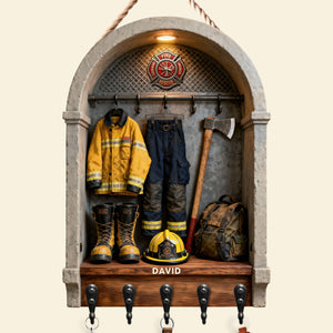 Firefighter Gear Acrylic Key Hanger – Personalized Gifts For Firefighter 03toqn161225-Homacus