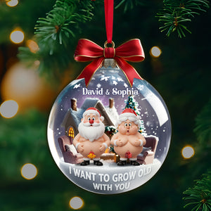 Funny Old Couple Personalized Gifts For Couple Christmas Ornament 06ohlu240925-Homacus