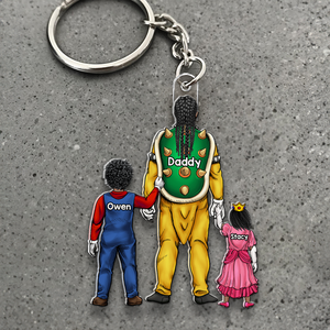 Gamer Dad Keychain Personalized Gifts For Dad 05QHHU160525PA-Homacus