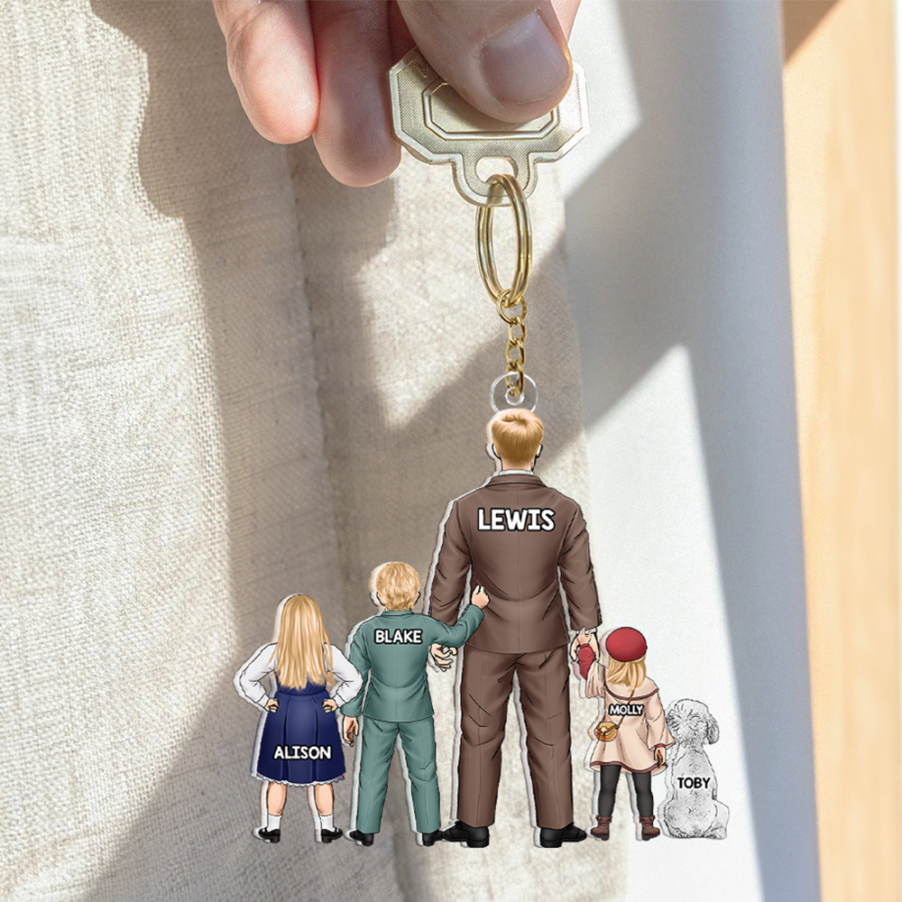 Dad Keychain - Personalized Gifts For Dad 09qhhu020525pa-Homacus