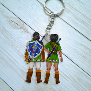 Personalized Gifts For Couple Keychain 05HUQH100124HG-Homacus