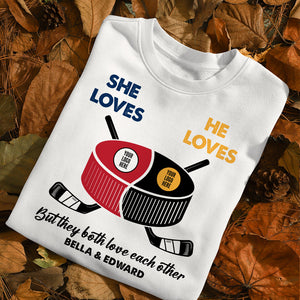 Personalized Gifts For Ice Hockey Lovers Couple Shirt 03huhu300123-Homacus
