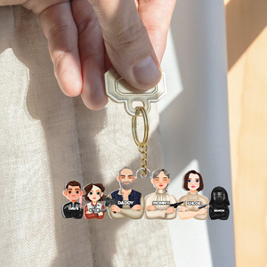 Personalized Gifts For Family Keychain Galaxy Family 01QHHU070325HG-Homacus