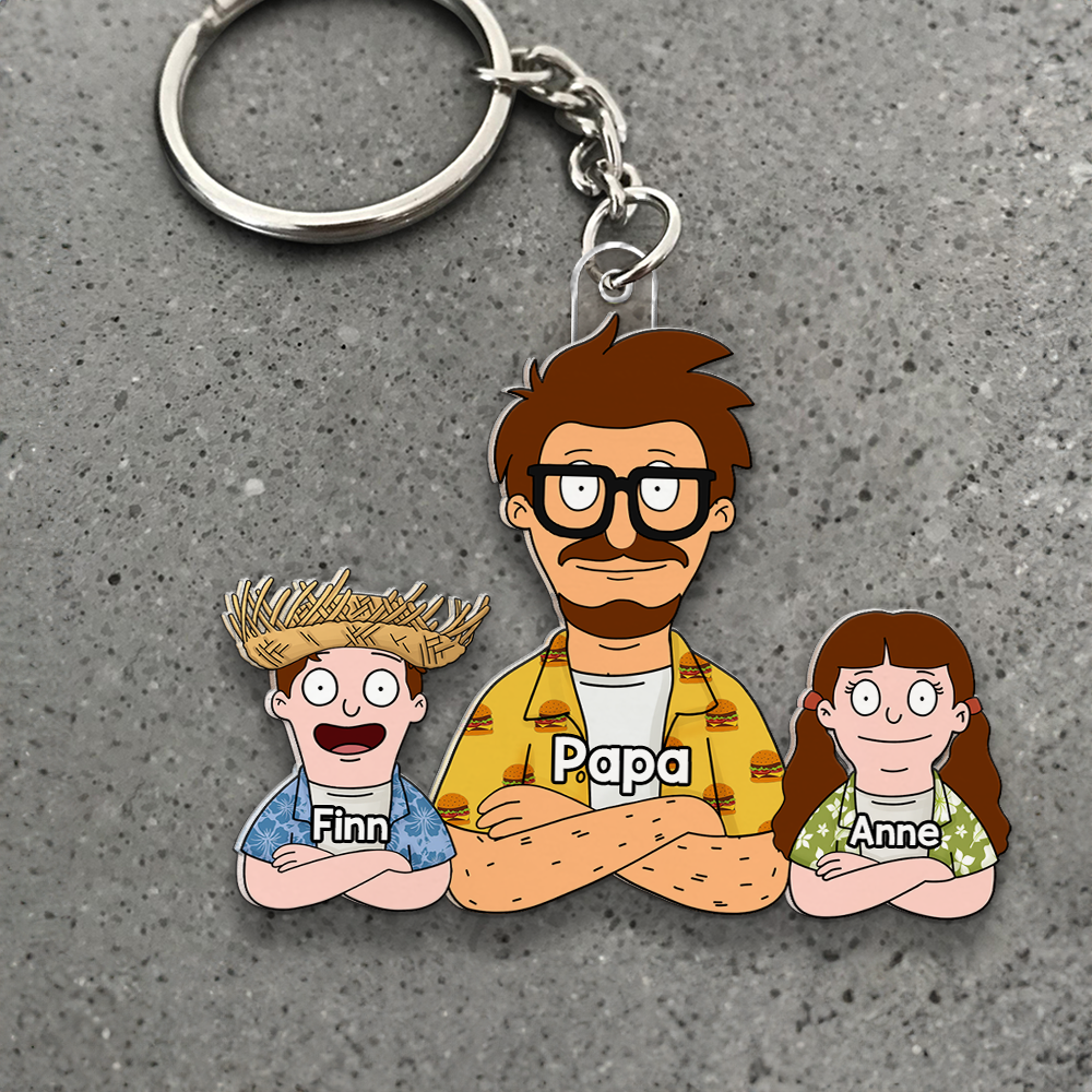 Grill Master Dad Acrylic Keychain - Personalized Gifts For Father 02QHHU160525HG-Homacus