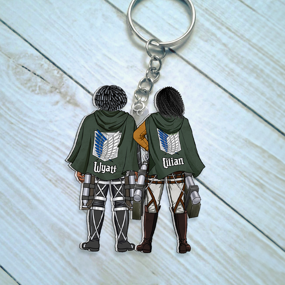 Personalized Gifts For Couple Keychain Anime Couple 06QHHU100124HH-Homacus