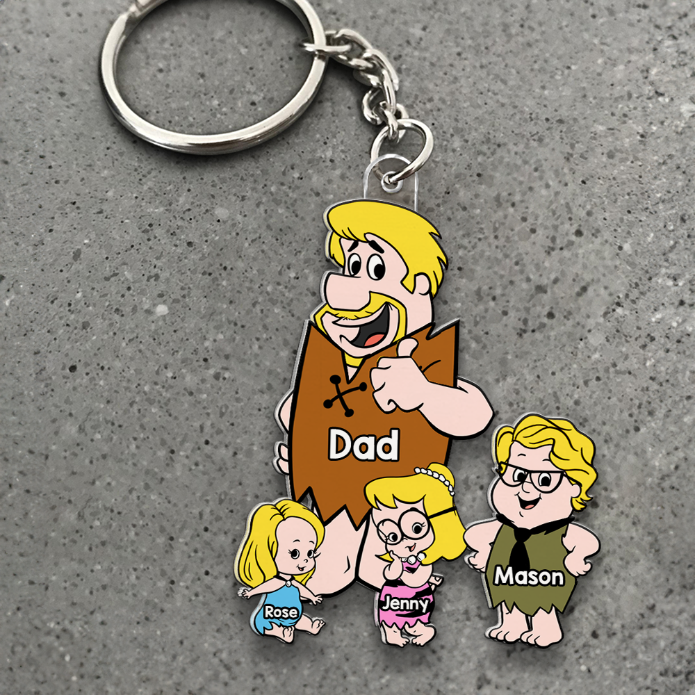 Best Dad Ever Keychain Personalized Gifts For Dad 04QHHU160525PA-Homacus