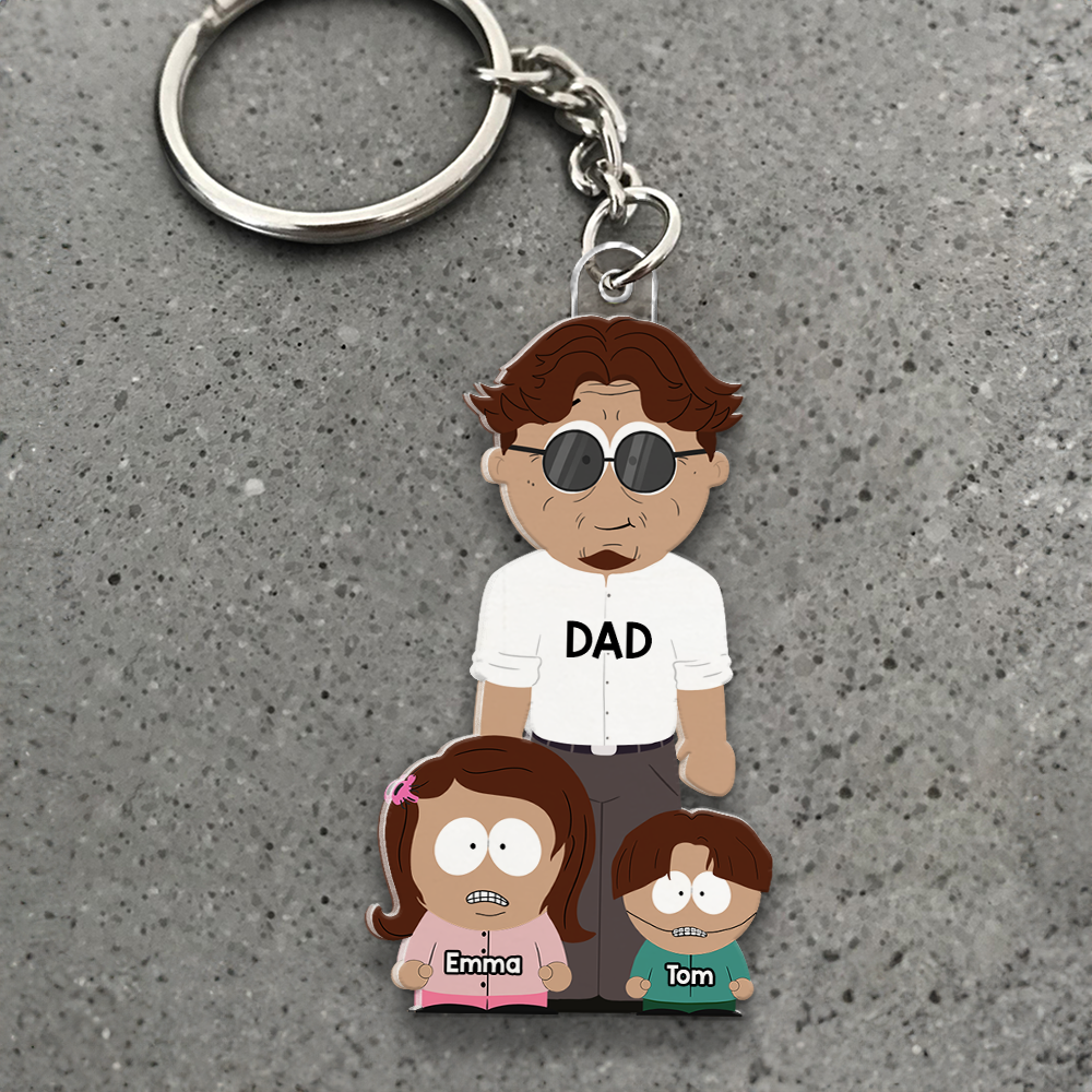 Dad Keychain - Personalized Gifts For Dad 03QHHU160525HG-Homacus
