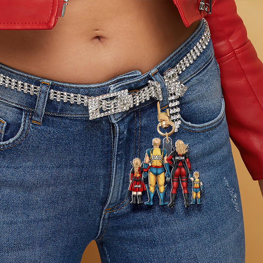 Personalized Gifts For Family Keychain 04qhhu060325pa-Homacus