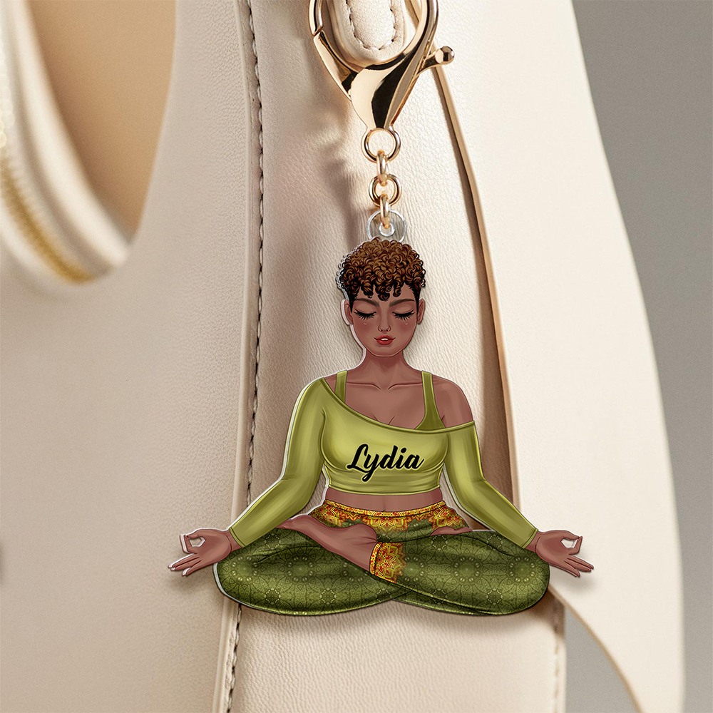 Personalized Gifts For Yoga Lover Keychain 02QHHU130325TM-Homacus