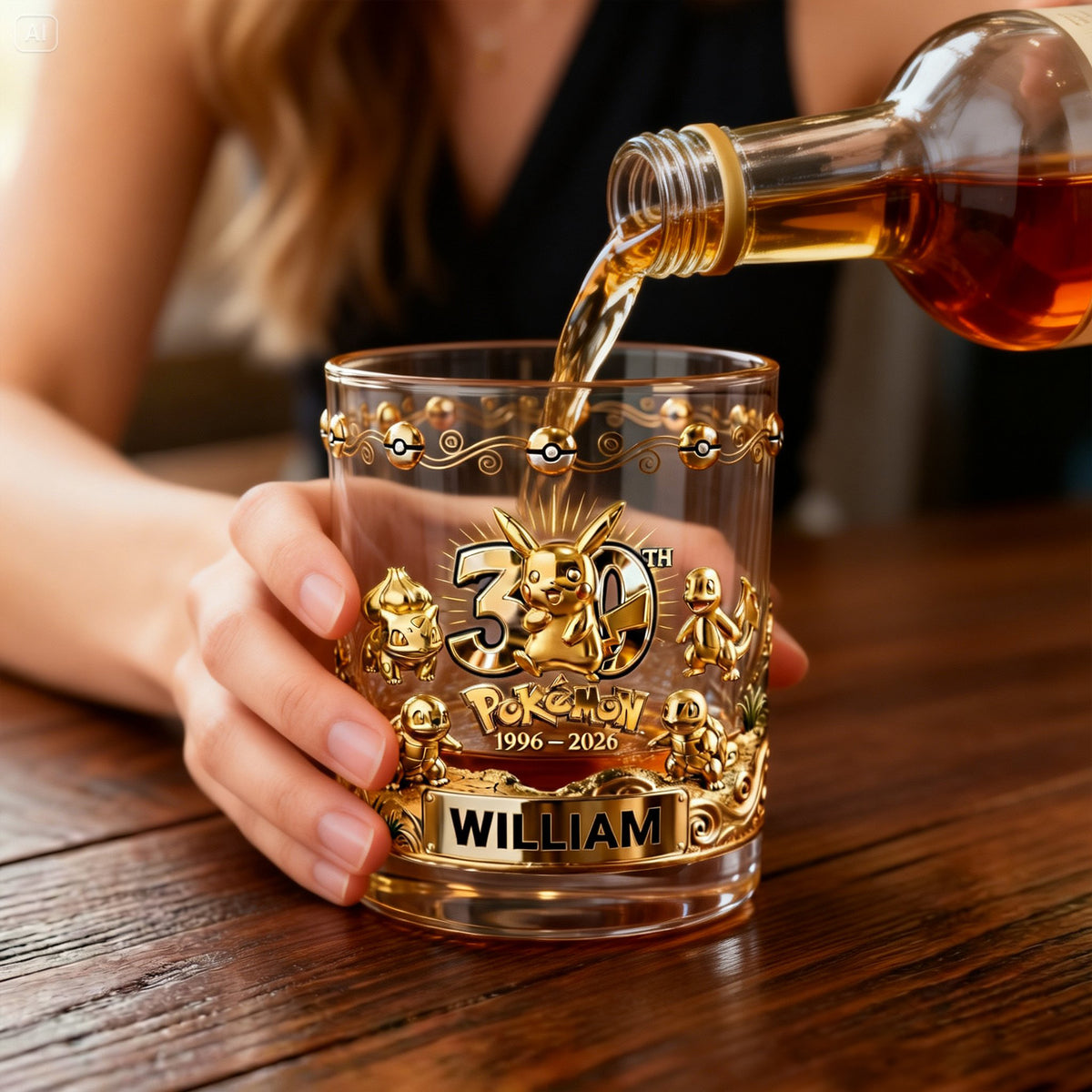 Celebrate 30th Milestone Round Glass - Personalized Gifts 03TGLU170126