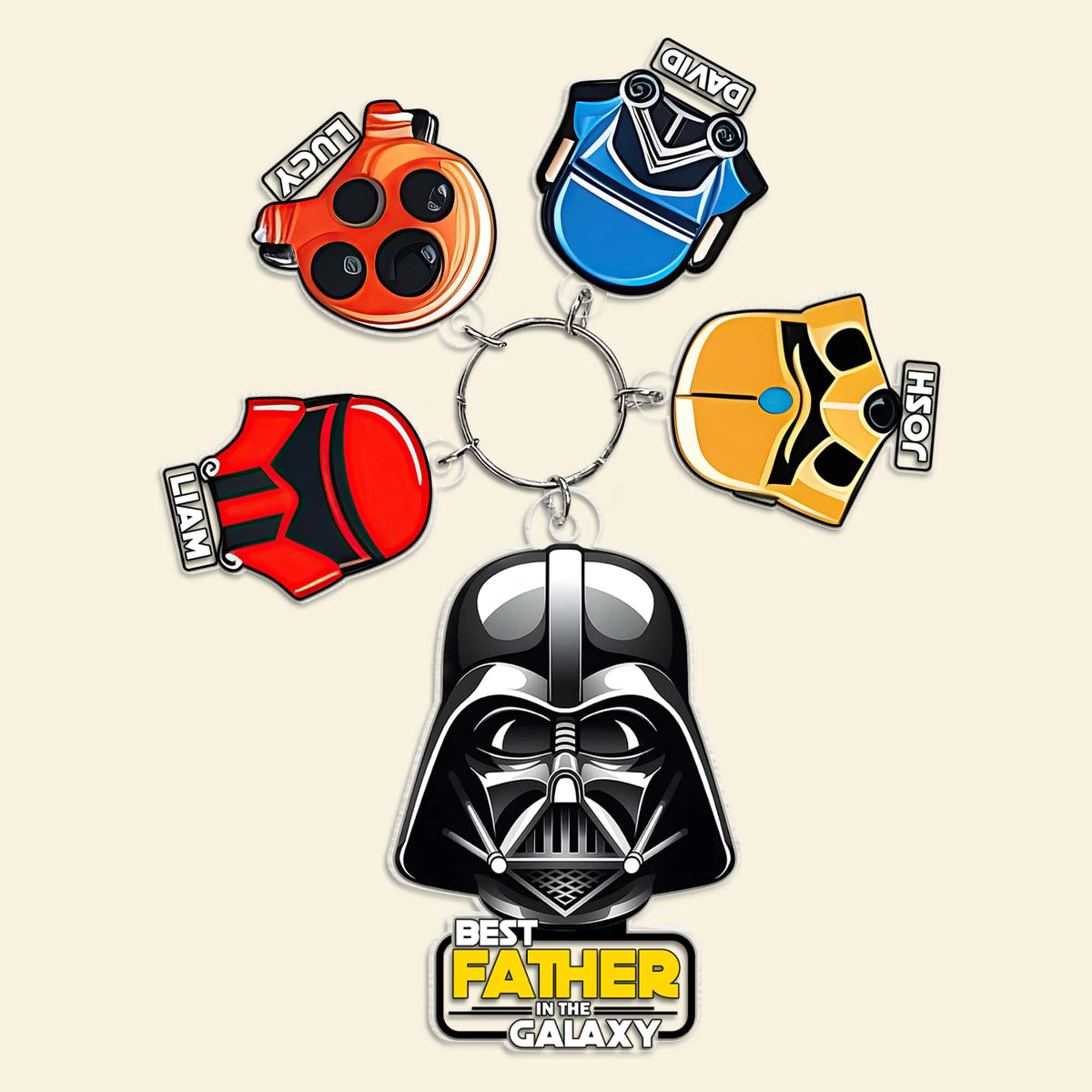 Personalized Gifts For Dad Keychain With Charms 01OHPU170524-Homacus