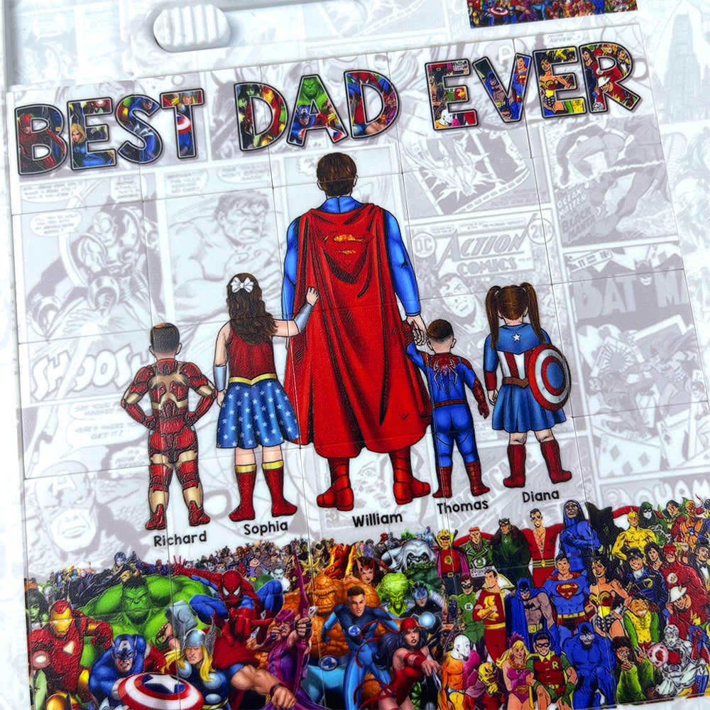 Super Dad Sliding Puzzle - Personalized Gifts For Dad 011qhqn010425pa-Homacus