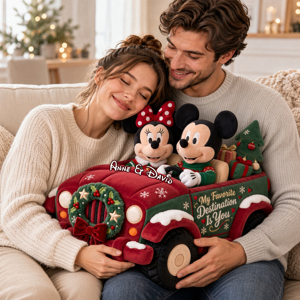 My Favorite Destination Is You Christmas Pillow - Personalized Gifts For Couple 05ttlu290926-Homacus