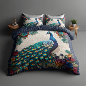 Personalized Gifts For Peacock Quilt Bed Set 04huti210125-Homacus
