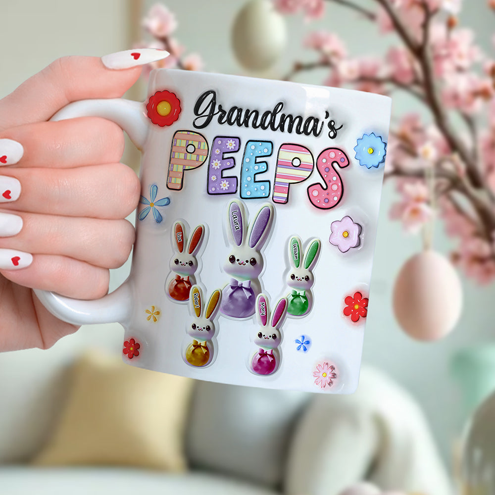 Personalized Gifts For Grandma Coffee Mug 03ohqn240125 Grandma's Peeps Easter Gifts-Homacus