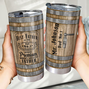 Personalized Gifts For Dad Tumbler, Whiskey & Bourbon Barrel 032qhqn210325-Homacus