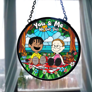 Personalized Gifts For Couple Stained Glass, Happy Picnic 07qhpu080125pa-Homacus