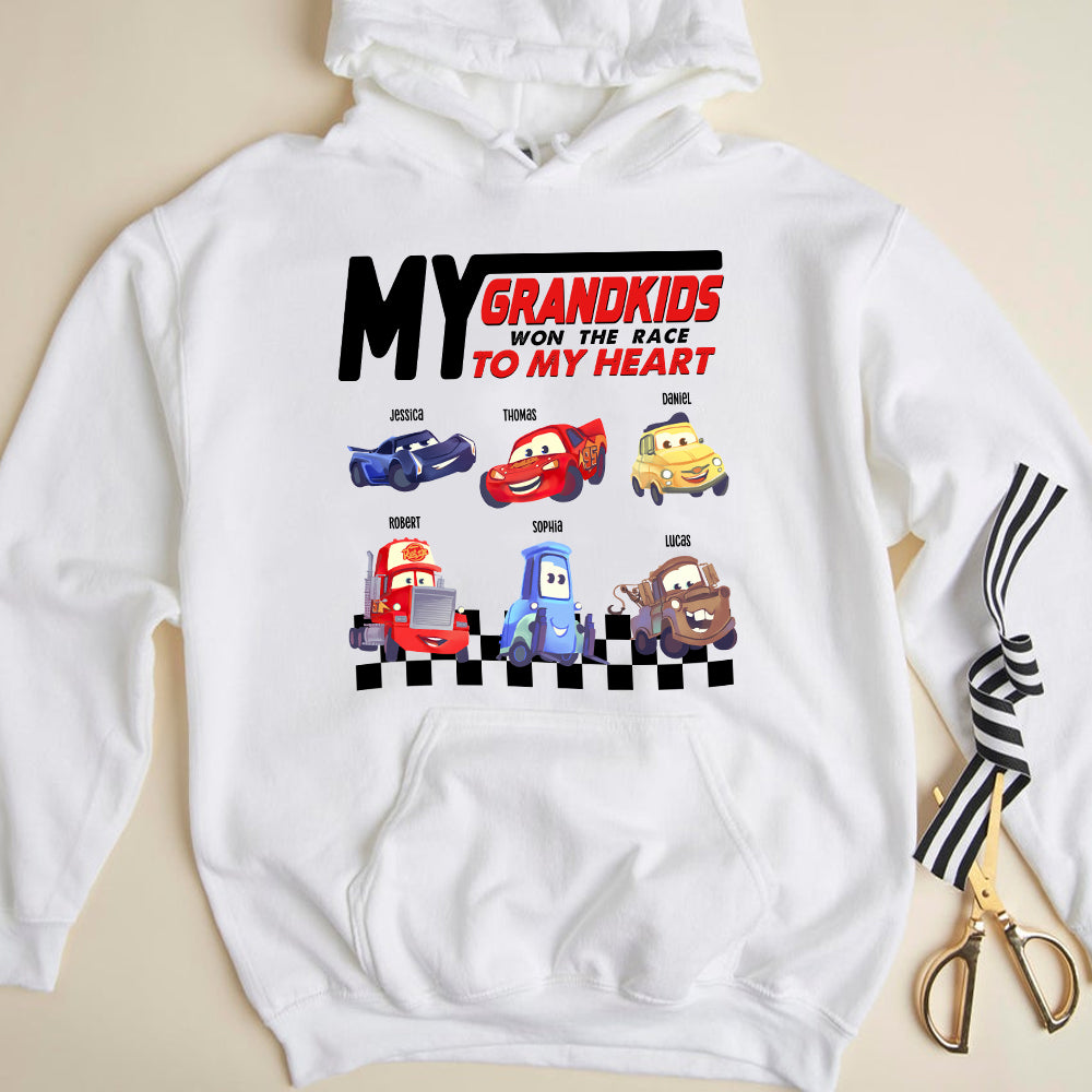 Personalized Gifts For Grandma Shirt My Grandkids Won The Race To My Heart 01QHDT010224 LMQN-Homacus