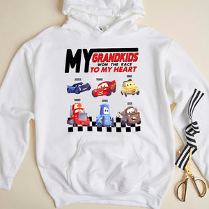 Personalized Gifts For Grandma Shirt My Grandkids Won The Race To My Heart 01QHDT010224 LMQN-Homacus