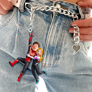 Hanging Together Couple Keychain - Personalized Gifts For Couple 05qhqn210726-Homacus