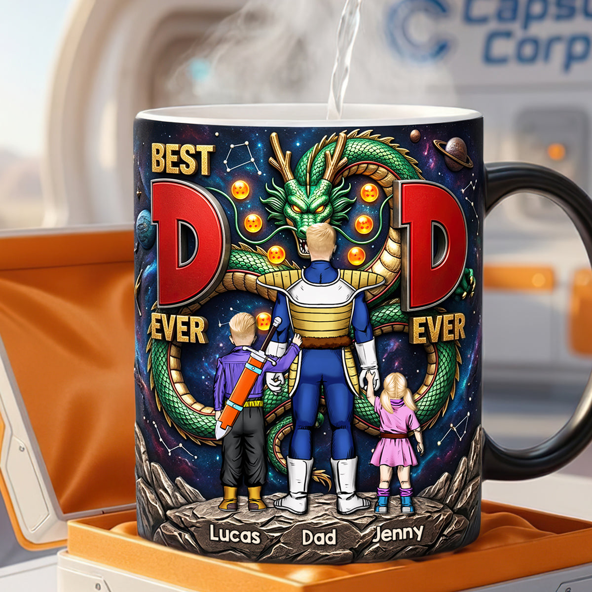 Cosmic Aura Dad Magic Ceramic Coffee Mug - Personalized Gifts For Dad 02HUDT130526-Homacus