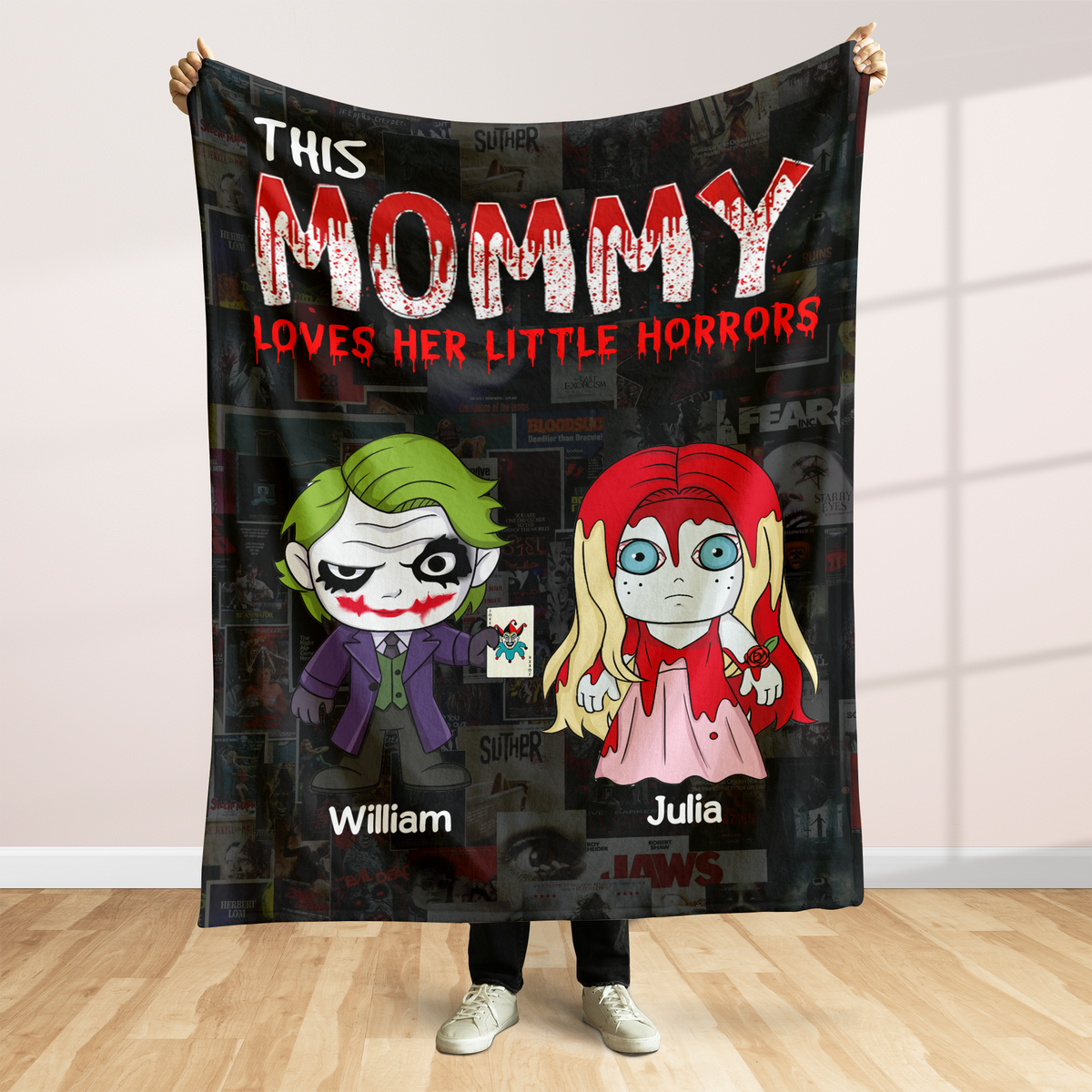 Personalized Gifts For Mom Blanket 04ohpu220225 Little Horrors-Homacus