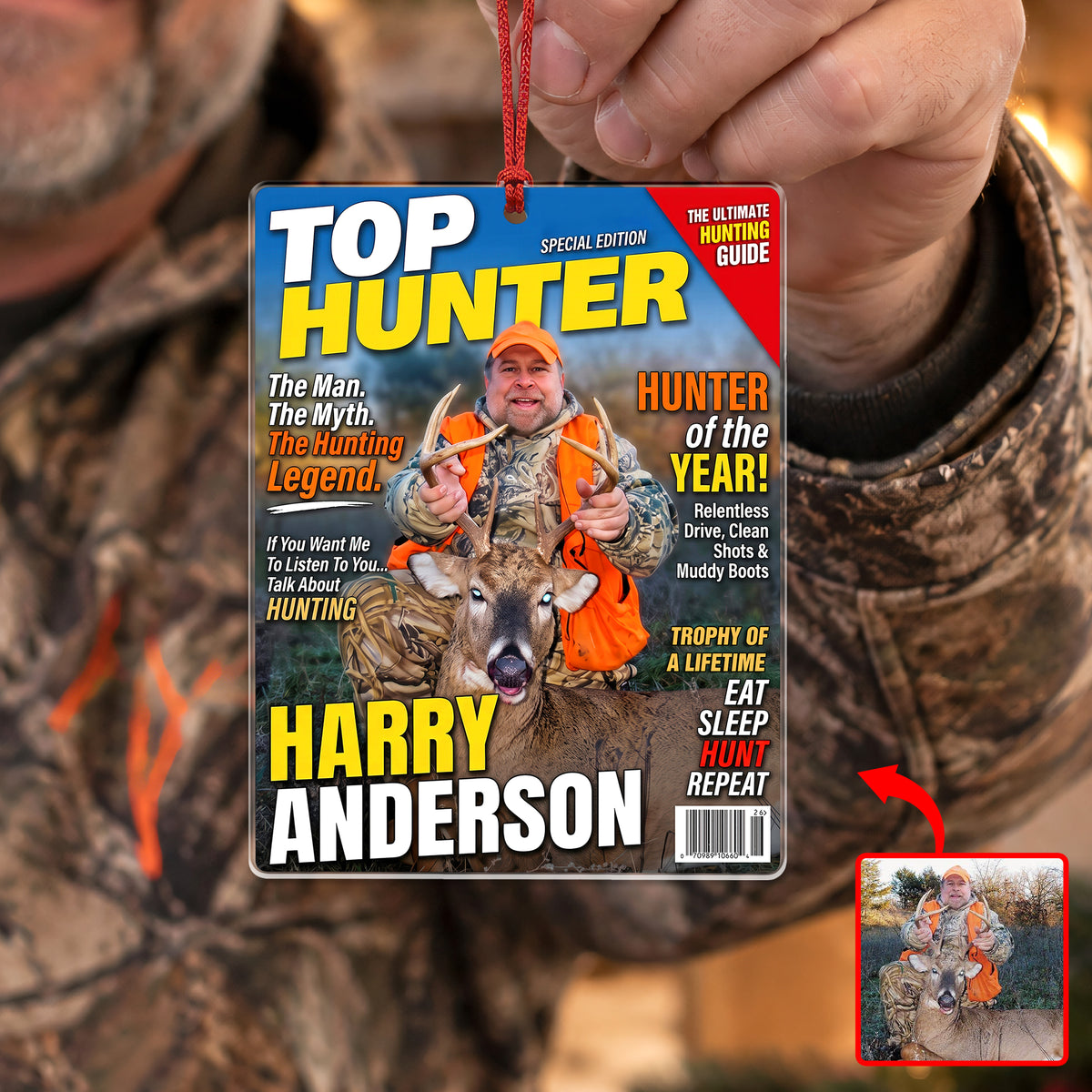 Custom Photo Gifts For Hunting Lovers Christmas Ornament 05huqn040926