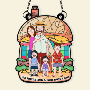 Personalized Gifts For Family Suncatcher Ornament, Love Makes A Family 04tgpu120225hg-Homacus