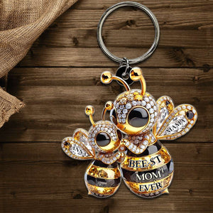 Personalized Gifts For Bee Mom Keychain Bee-st Mom 01TGDT310325-Homacus