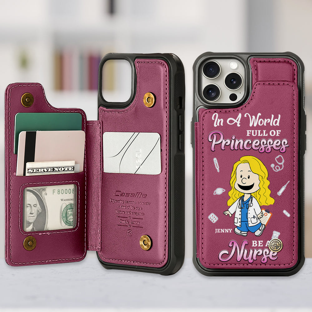 Personalized Gift For Nurse Leather Flip Wallet Phone Case 01XQMH240225HG-Homacus