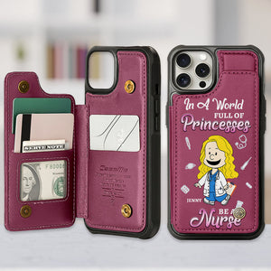Personalized Gift For Nurse Leather Flip Wallet Phone Case 01XQMH240225HG-Homacus
