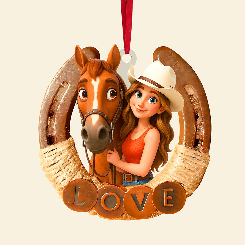 Horse Lover Ornament - Custom Photo Gifts For Horse Lovers 01pgta290825-Homacus