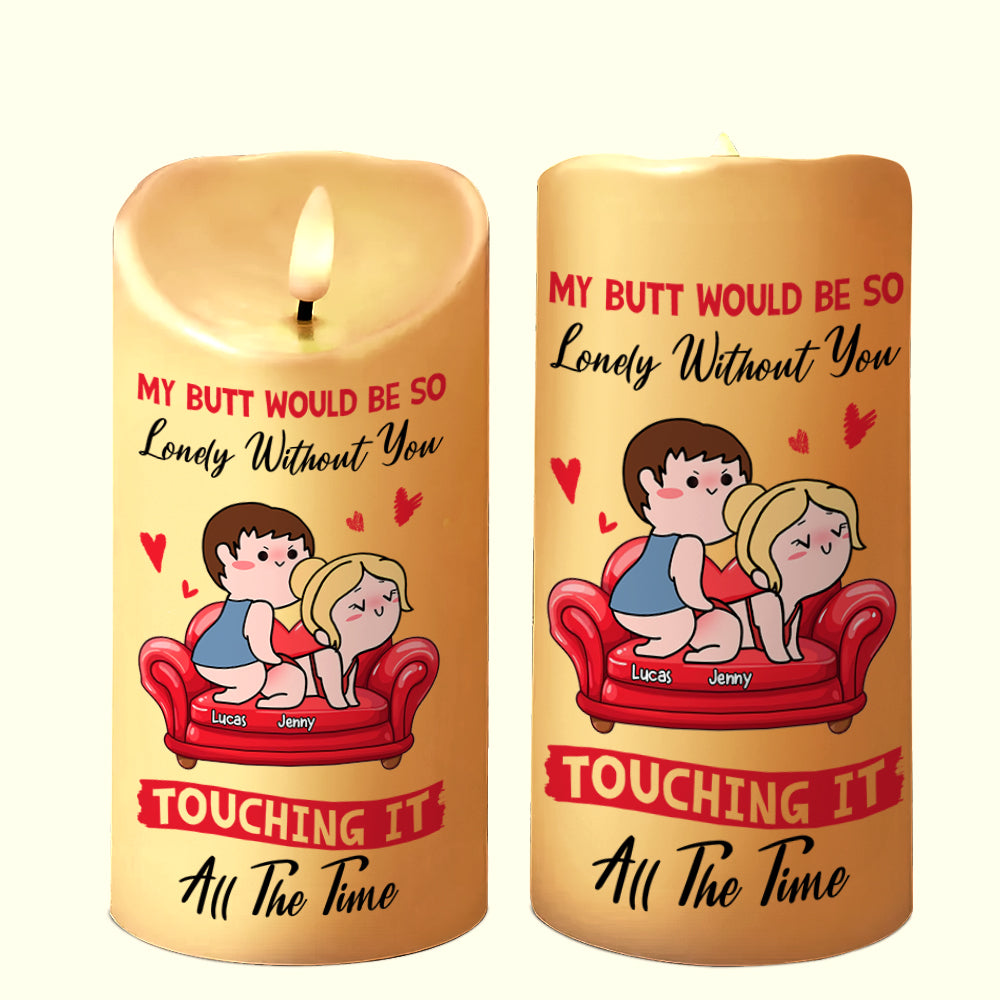 Personalized Funny Gifts For Couple LED Candle 01xqtn051224hh Touching All The Time-Homacus
