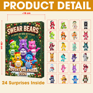 Colorful Naughty Bears Advent Calendar Blind Box - Personalized Christmas Gifts 04natn291026-Homacus