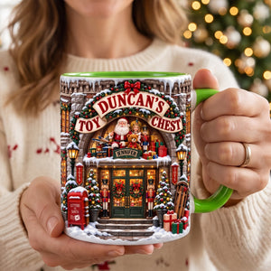 Christmas Shop Storefront Accent Mug - Personalized Gifts 03HUQN210826