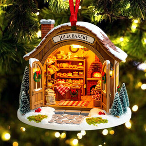 Bakery House Christmas Ornament Personalized Gifts for Bakers 02PGDT080825-Homacus