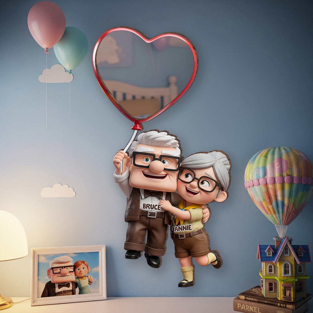 Forever Couple Wall Hanging Mirror Personalized Gifts For Couple 01TOLU230725-Homacus