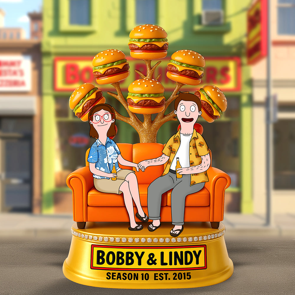 Burger Couple Acrylic Plaque Personalized Gifts For Couple 01OHQN050625PA-Homacus