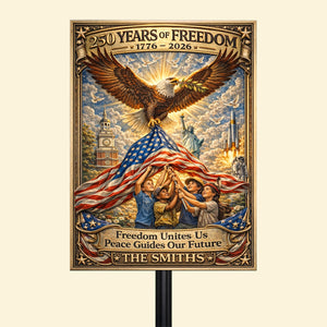 America 250th Anniversary Metal Sign - Personalized Gifts For Patriots 02tytn110326-Homacus