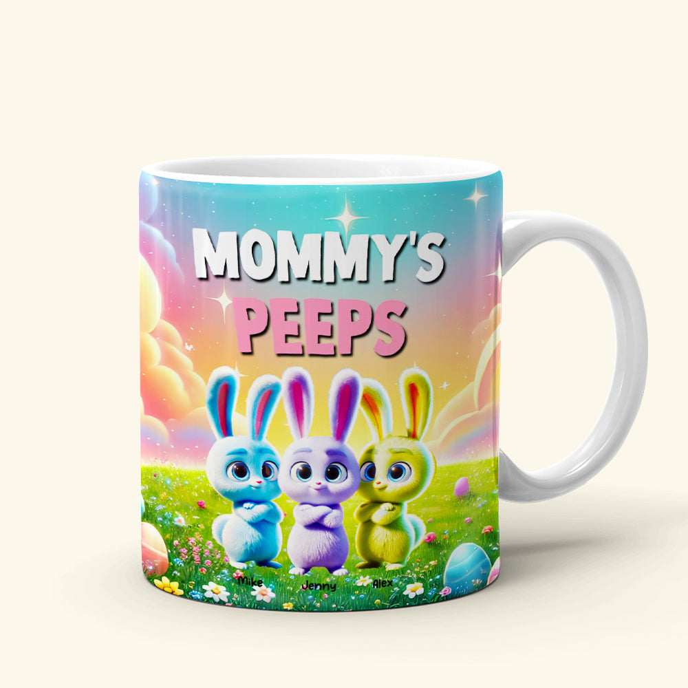 Personalized Gifts For Mom Easter Day Coffee Mug Bunny Peeps 021TGMH070325-Homacus