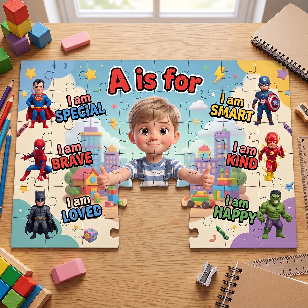 Happy Memories Jigsaw Puzzle - Custom Photo Gifts For Kids 02NATN060726-Homacus