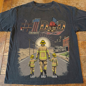 Top Firefighter Dad Shirt - Personalized Gifts For Firefighter Dads 01qhdt260526-Homacus