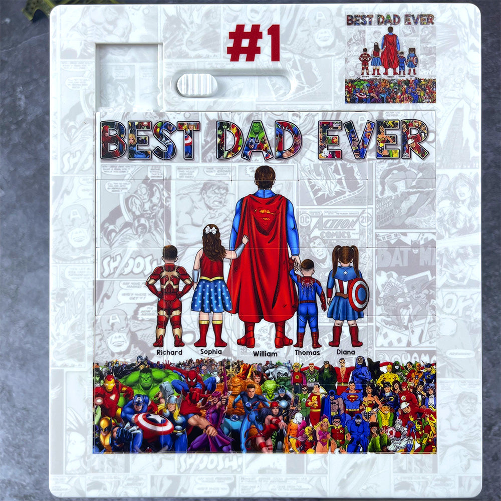 Super Dad Sliding Puzzle - Personalized Gifts For Dad 011qhqn010425pa-Homacus