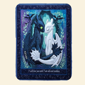 Darkness of Love Blanket - Personalized Gift For Couple 01NADT180625-Homacus