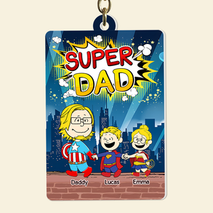 Personalized Gifts For Dad Keychain 04topu200325pa Super Dad-Homacus