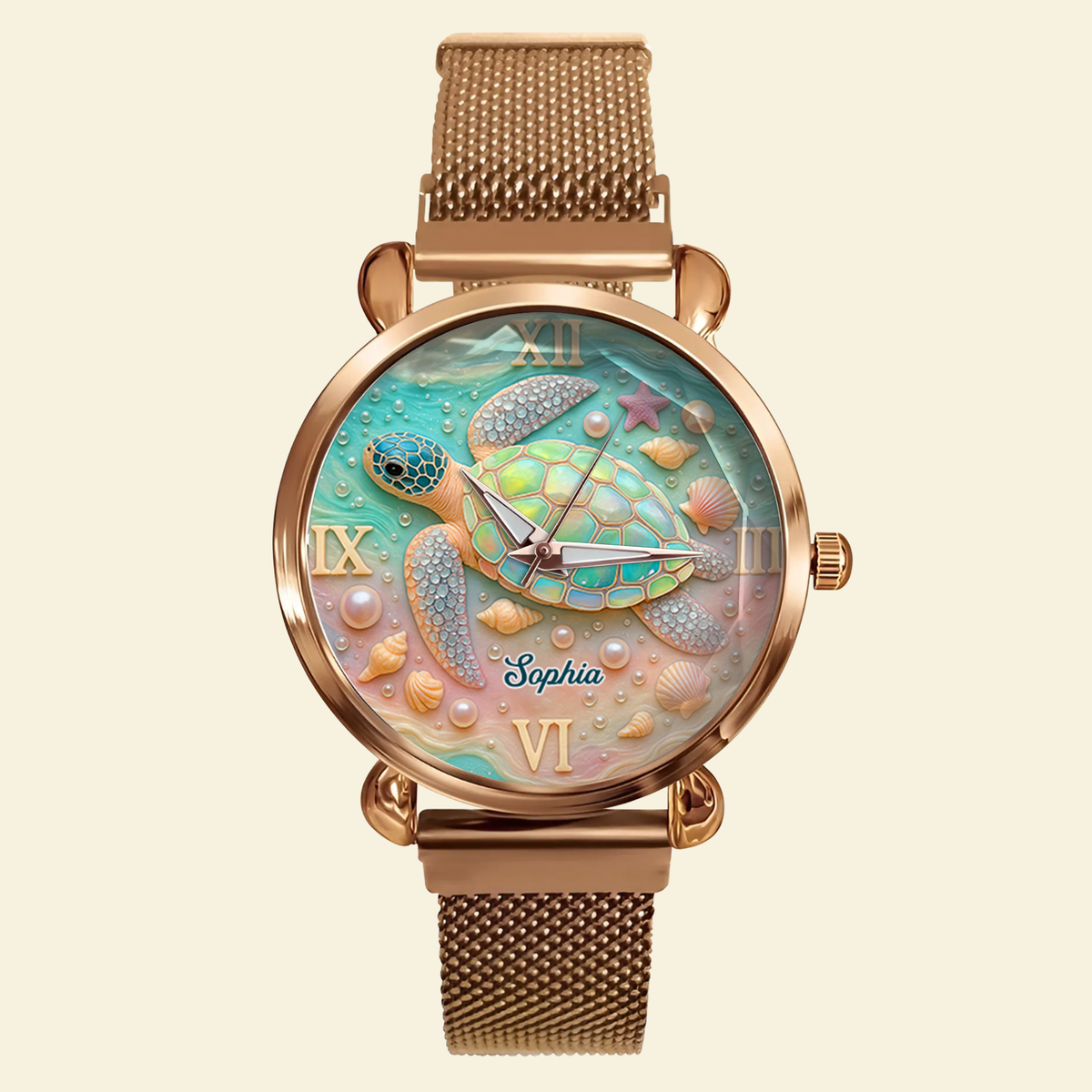Turtle Mesh Strap Quartz Watch - Personalized Gifts For Turtle 05PGPU100725-Homacus
