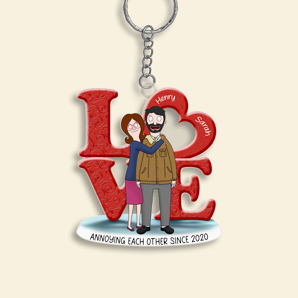 Personalized Gifts For Couple Keychain 02OHMH060225HG-Homacus